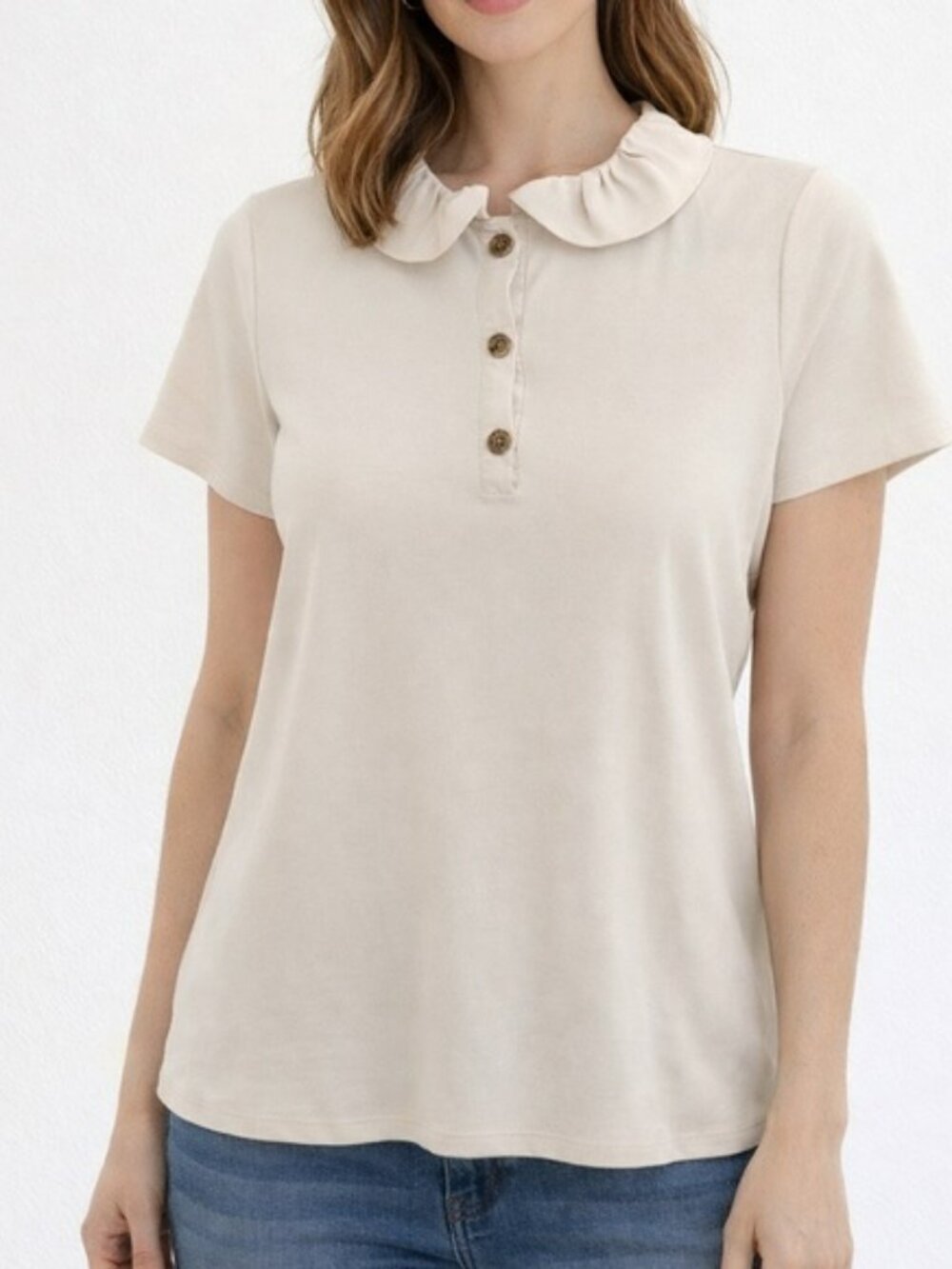Elizabeth McKay Cream Button-Up Blouse
